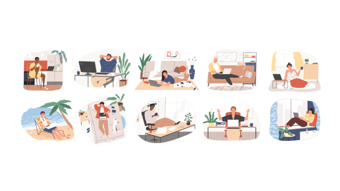 This image show the flexibility of doing remote work