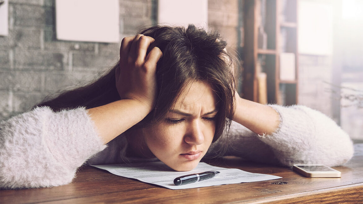 this images show the stress behind the filling out information in resume