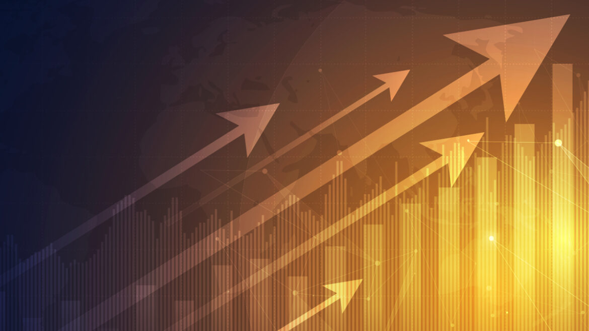 This image shows the graph rising with these 7 human resource management tips